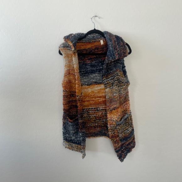 Spacedye Sweater Duster Hipster Hippie Boho Festival Bohemian Artsy Jacket Vest - Picture 7 of 9